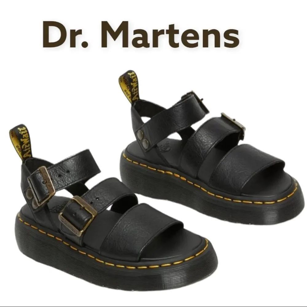 NEW in Box Dr. Martens Gryphon Quad Black Women's Sandals 11